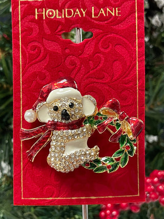 HOLIDAY BEAR PIN - Cathys Place