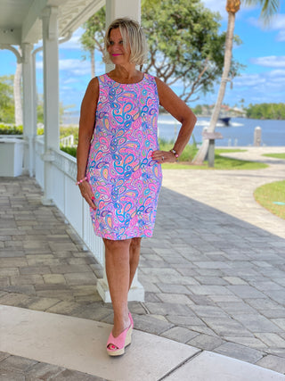 CAROLINA PAISLEY SHIFT DRESS