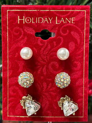 HOLIDAY BLING EARRING TRIO - Cathys Place