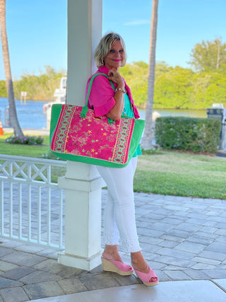 STAR SHELL PINK TOTE