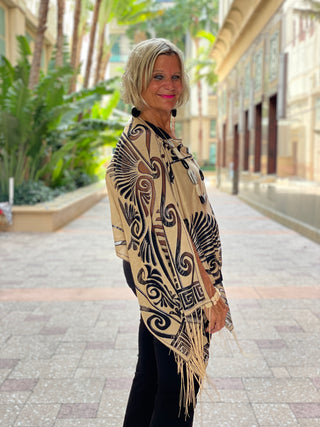 CLASSIC LOOK BURNOUT 7 WAY SCARF