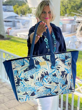 ISLAND BLUE TOTE