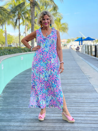 PINK PALM TREE MAXI