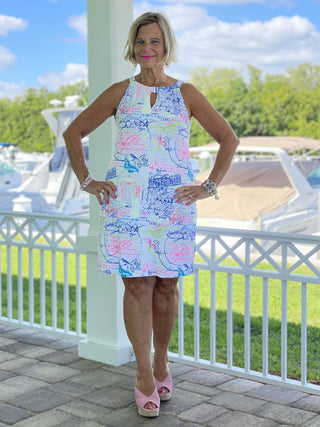 POST CARDS OF LOVE KEYHOLE DRESS - Cathys Place