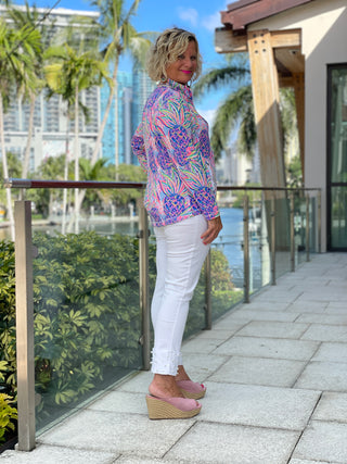 PINK PINE APPLE ZIPPER JACKET