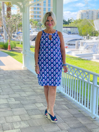 PINEAPPLE VACA KEYHOLE DRESS