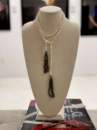 Santa Fe Aqua Lariat Necklace - Cathys Place