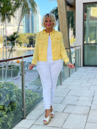 KEY WEST LINEN YELLOW JACKET