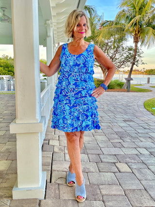 AQUA LANE LAYERED RUFFLE DRESS - Cathys Place