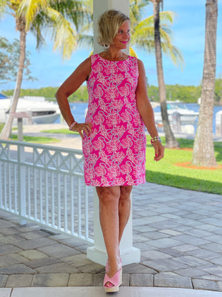 PINK LANE SHIFT DRESS