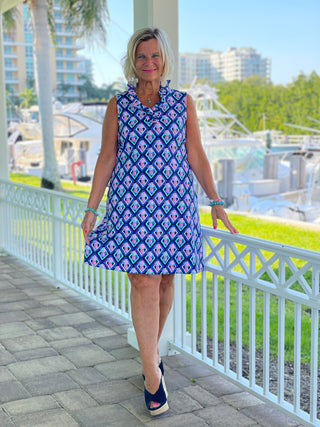 PINEAPPLE VACA RUFFLE DRESS