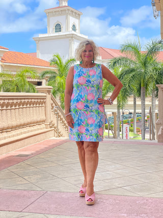 SEASHELL BEACH  SHIFT DRESS