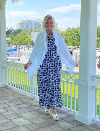 BRIGHTEN BLUE KEYHOLE MAXI