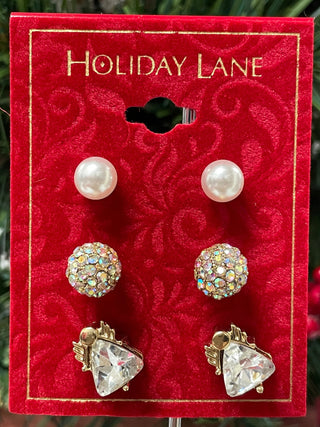 HOLIDAY BLING EARRING TRIO - Cathys Place