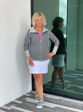 NAUTICAL DAY GRAY HOODED JACKET - Cathys Place