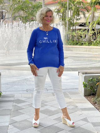 CHENILLE DEEP SEA CREW CHILLIN SWEATER