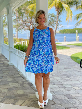 AQUA LANE HALTER DRESS - Cathys Place