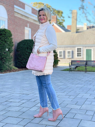 LULU-B BLUSH PUFFER VEST