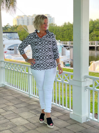 NAPLES DAY RUFFLE TOP