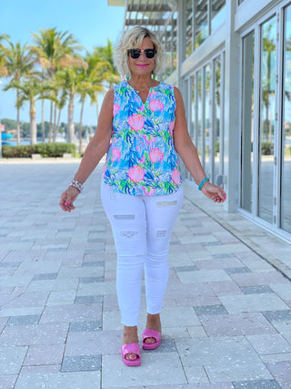 SEASHELL BEACH SLEEVELESS V