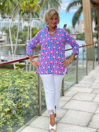 PINK STARFISH BEACH TUNIC