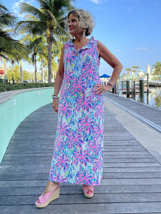 PINK PALM TREE MAXI