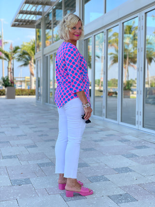 PINK SPADE ASYMMETRIC TOP - Cathys Place