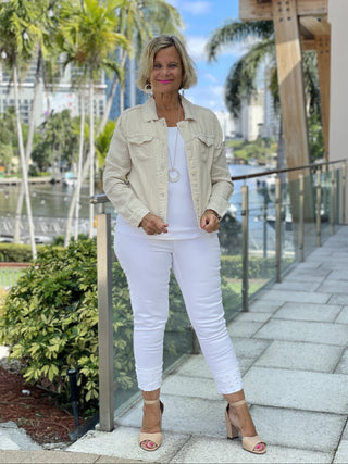 KEY WEST STONE LINEN JACKET