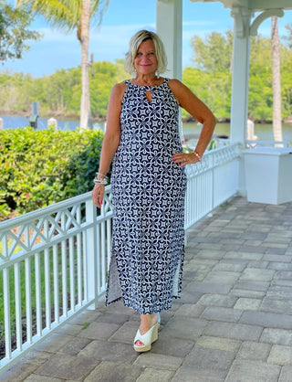 BRIGHTEN BLUE KEYHOLE MAXI