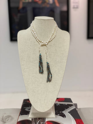 Santa Fe Aqua Lariat Necklace - Cathys Place