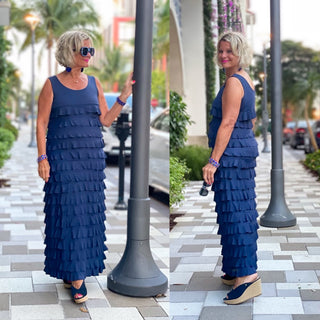 MIAMI NIGHTS NAVY CHA CHA DRESS