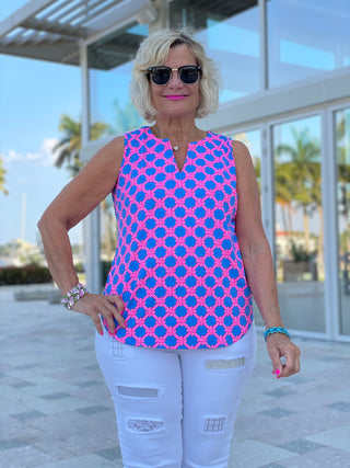 PINK SPADE SLEEVELESS V NECK - Cathys Place