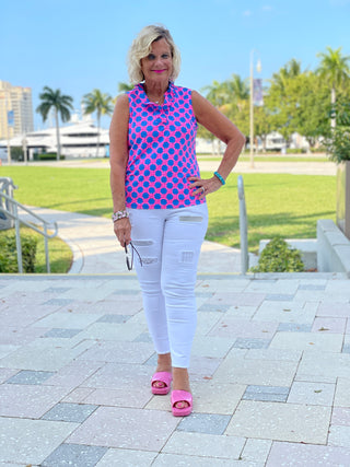 PINK SPADE SLEEVELESS RUFFLE - Cathys Place