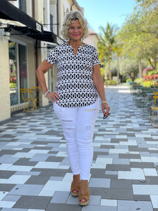 SANDBAR SHORT SLEEVE TOP - Cathys Place