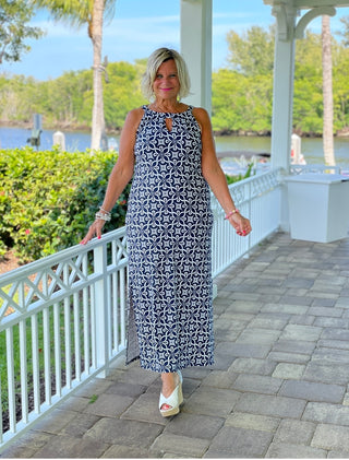 BRIGHTEN BLUE KEYHOLE MAXI
