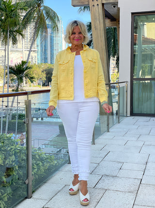 KEY WEST LINEN YELLOW JACKET