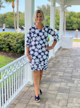 DAISY DAY SLEEVE RUFFLE DRESS