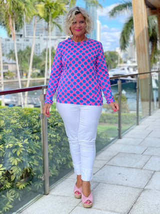 PINK SPADE THUMB HOLE TOP