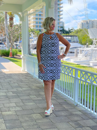 NAPLES DAY KEYHOLE DRESS