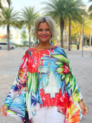 TROPICAL BLOOM SPALSH TUNIC
