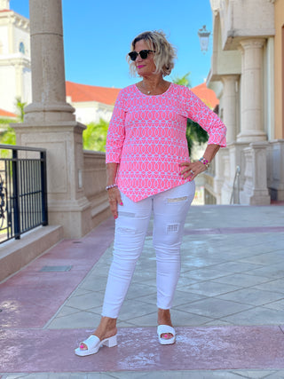 CANDY PINK ASYMMETRIC TOP - Cathys Place