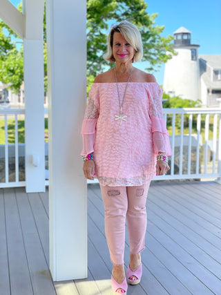 The Catherine - Morava.    pink bling jean