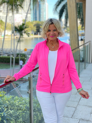 LULU-B HOT PINK ZIPPER JACKET