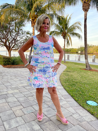 POST CARDS OF LOVE LAYERED RUFFLE DRESS - Cathys Place