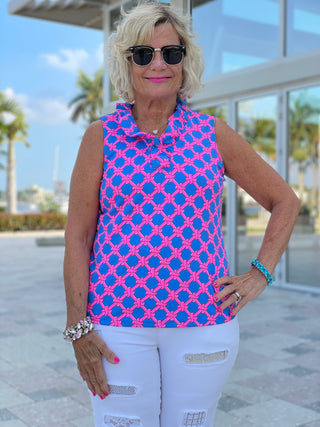 PINK SPADE SLEEVELESS RUFFLE - Cathys Place