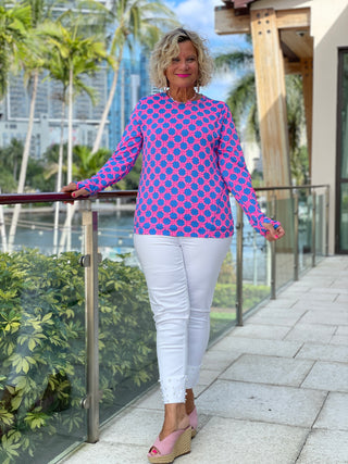 PINK SPADE THUMB HOLE TOP