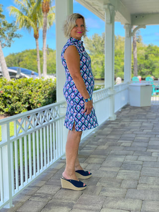 PINEAPPLE VACA COLLAR DRESS