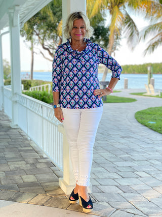 PINEAPPLE VACA RUFFLE TOP