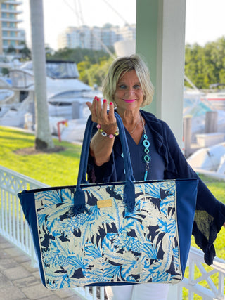 ISLAND BLUE TOTE