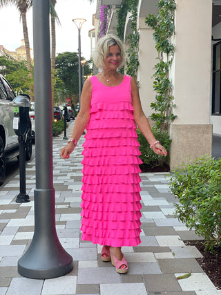 HOT PINK CHA CHA MAXI DRESS